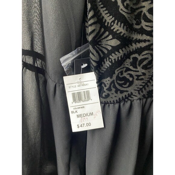 As you Wish Dress Women Medium Fairycore Bell Sleeve Damask Witchy Core Midi NWT - Picture 6 of 10